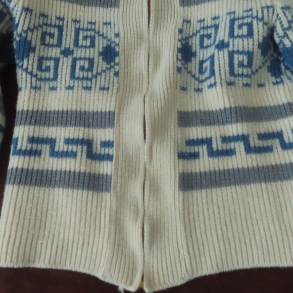 VTG 70s Mens Pendleton USA Sweater Jacket 100% Wool Lebowski Dude Cowichan Sz M - Picture 2 of 9